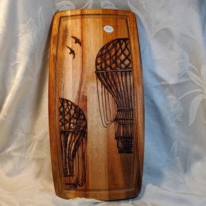 NEW Handcrafted Woodburned Charcuterie Board HOT AIR BALLOONS